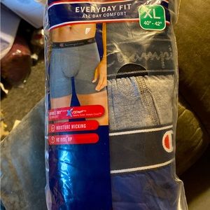 CHAMPION elite 5 tagless boxer briefs XL 40”-42”underwear moisture wicking